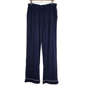 Cozy Earth Blue Bamboo Pajama Pants Tall XXL Wide Leg Lounge Drawstring‎ Pockets